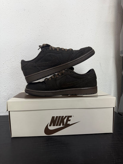 JORDAN 1 LOW TRAVIS SCOTT VELVET BROWN (USED)