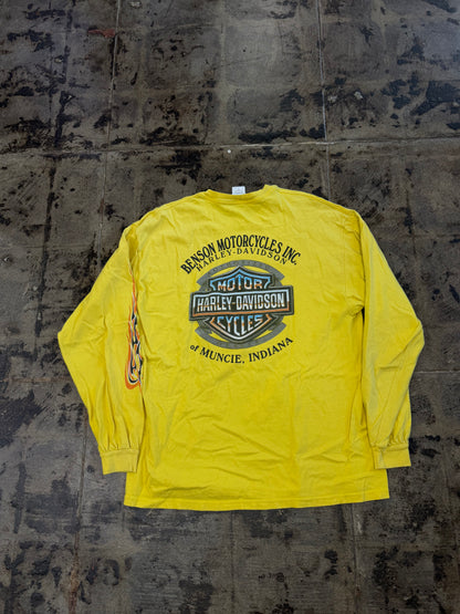 HARLEY DAVIDSON YELLOW MUNCIE INDIANA L/S