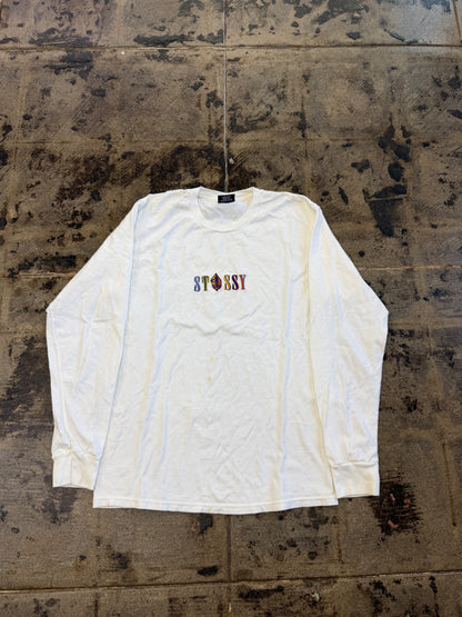 STUSSY WHITE LONG SLEEVE (USED)
