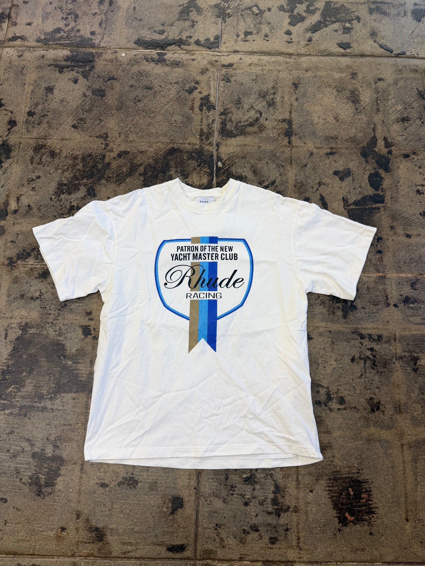 RHUDE YACHT CLUB EHITE TEE (BOOT)