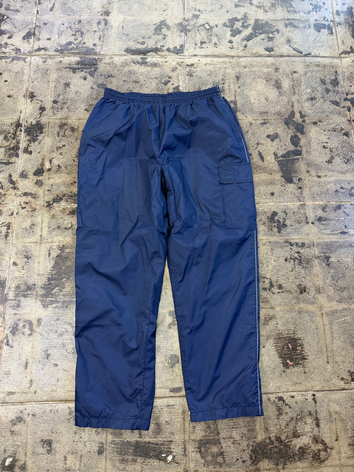 NAVY BLUE VNTG USA OLYMPIC WINDBREAKER PANTS