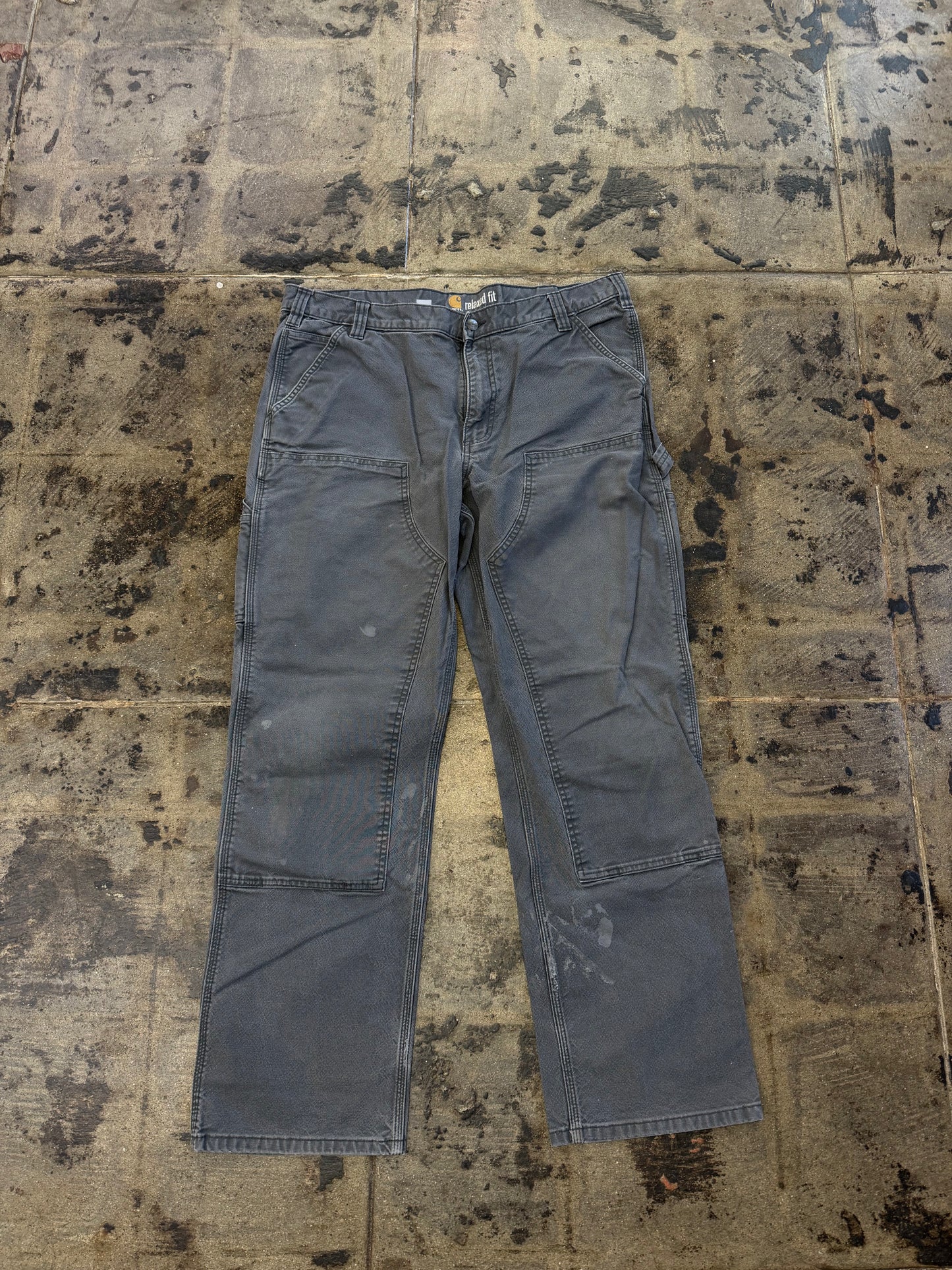 CARHARTT GREY DOUBLE KNEE PANTS