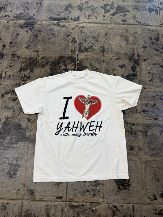 CREATOR I LOVE YAHWEH CREAM TEE