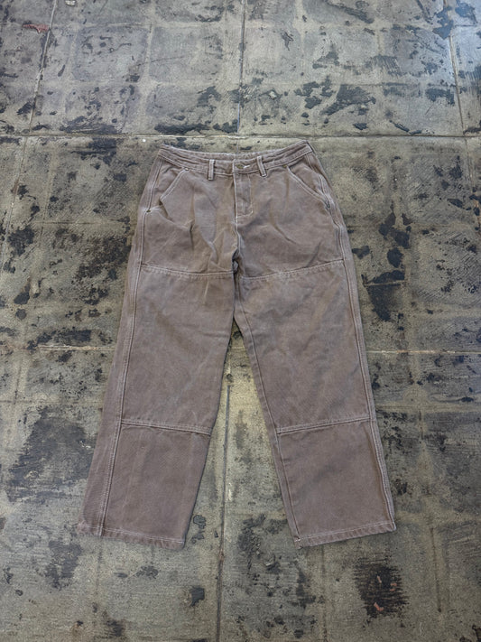 BUTTER GOODS BROWN DOUBLE KNEE PANTS