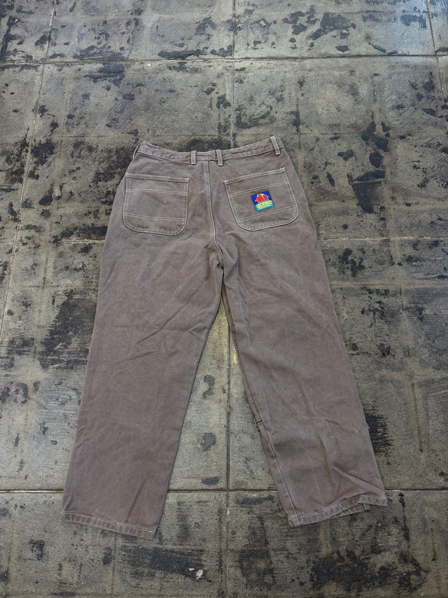 BUTTER GOODS BROWN DOUBLE KNEE PANTS