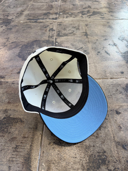 LOS ANGELES CREAM/GOLD FITTED HAT (USED)