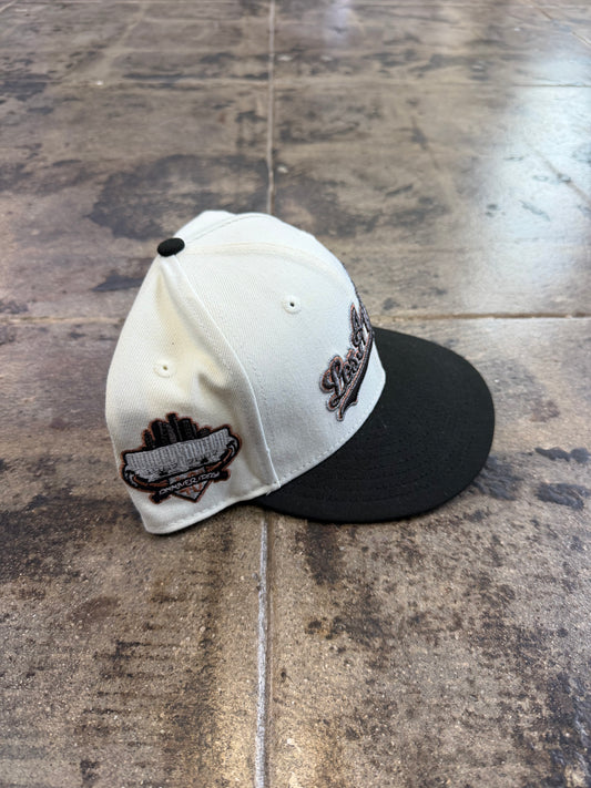 LOS ANGELES CREAM/BROWN FITTED HAT (USED)