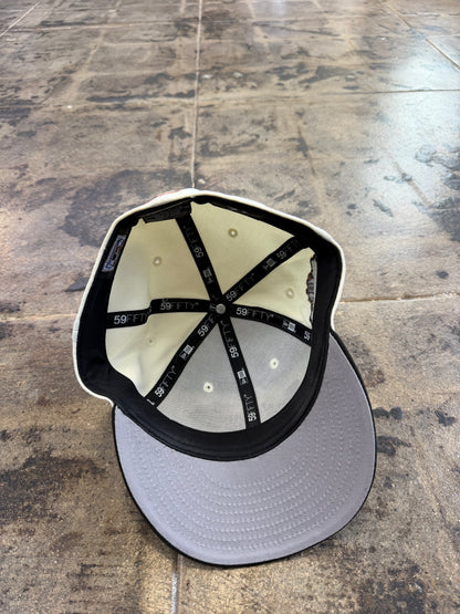 LOS ANGELES CREAM/BROWN FITTED HAT (USED)