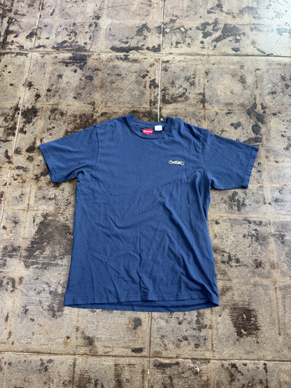 SUPREME NAVY BLUE EMBROIDERY TEE(USED)
