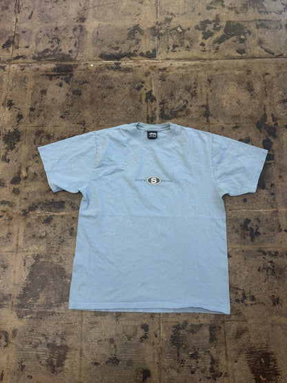 STUSSY INC WORLDWIDE BLUE TEE (USED)