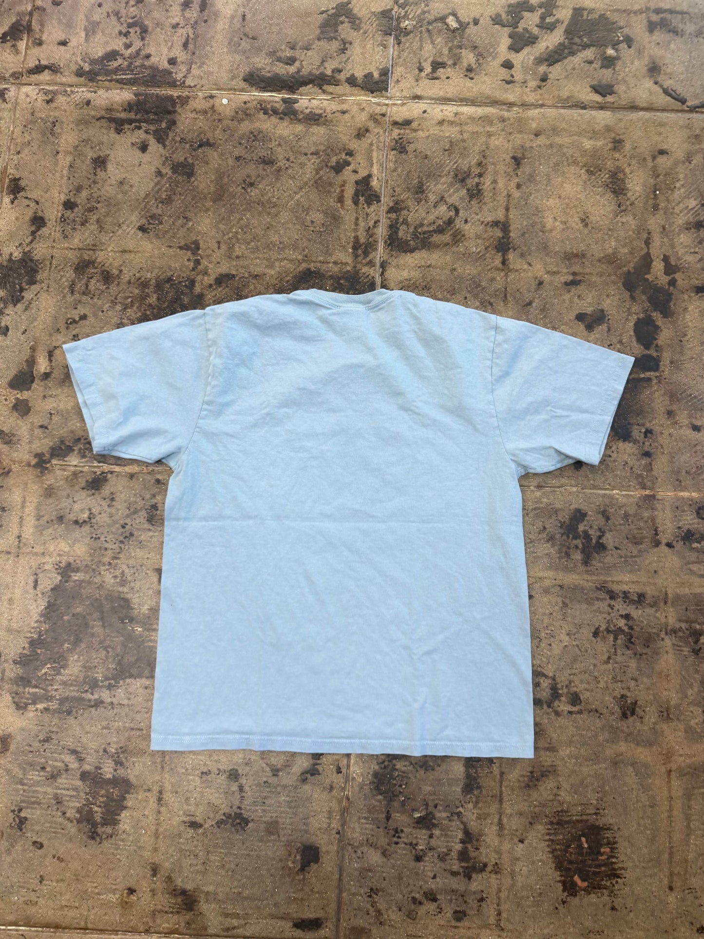 STUSSY INC WORLDWIDE BLUE TEE (USED)