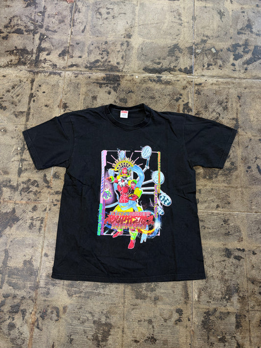 SUPREME ELECTROMAFNECTIC BLACK TEE (USED)