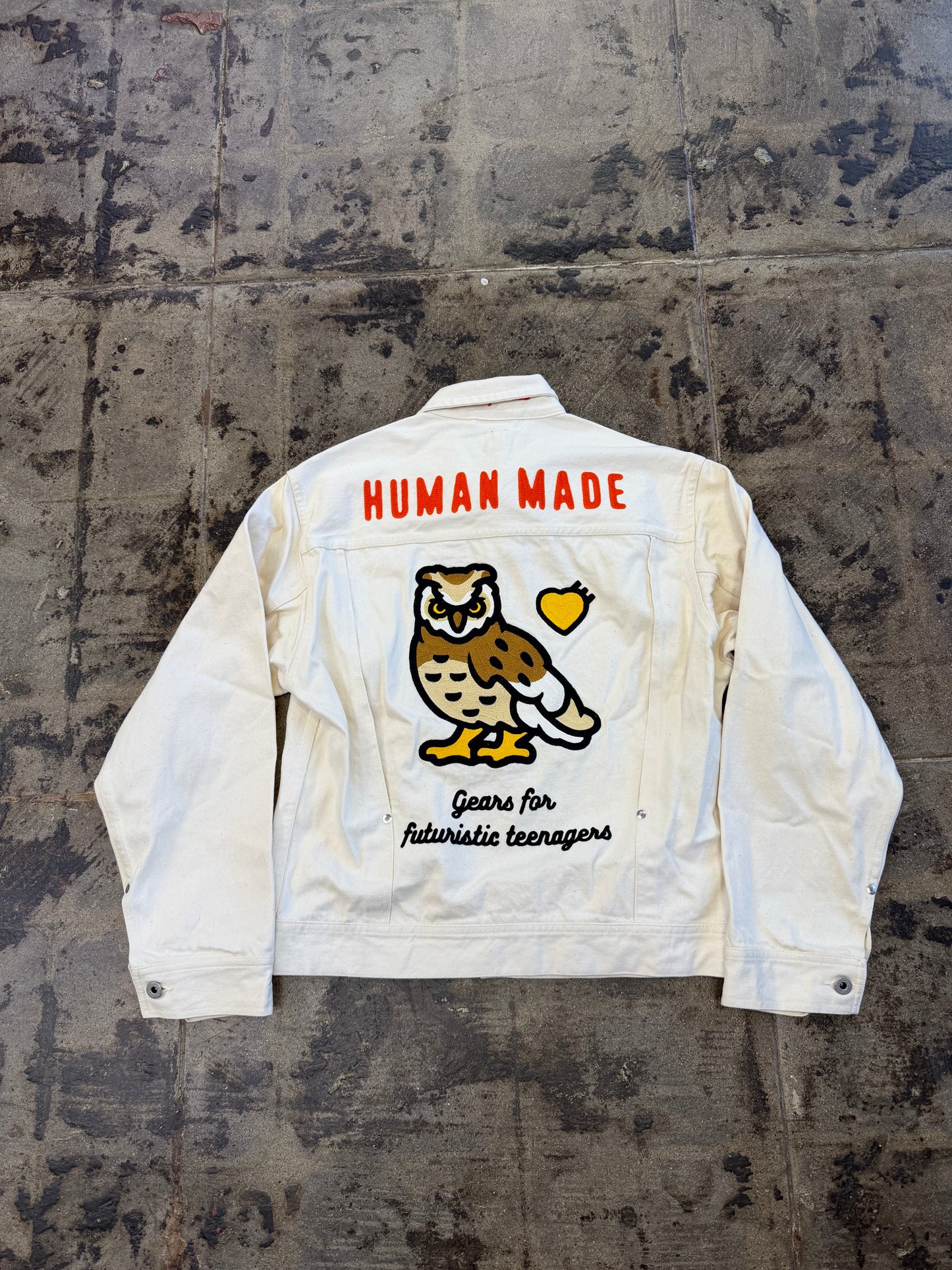 HUMAN MADE CREAM DENIM WORK JACKET