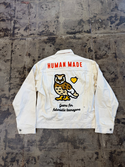 HUMAN MADE CREAM DENIM WORK JACKET