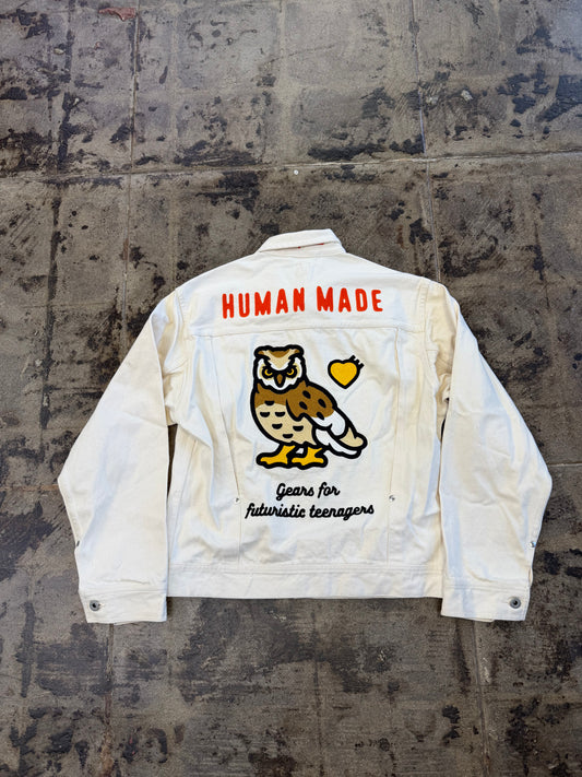 HUMAN MADE CREAM DENIM WORK JACKET
