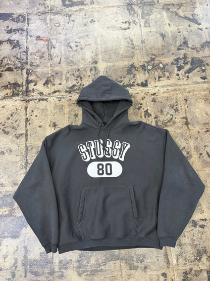 STUSSY 80 BLACK HOODIE (USED)