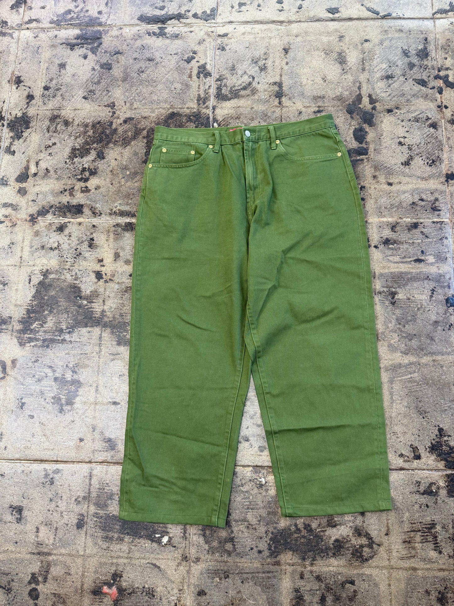 SUPREME BAGGY GREEN JEAN