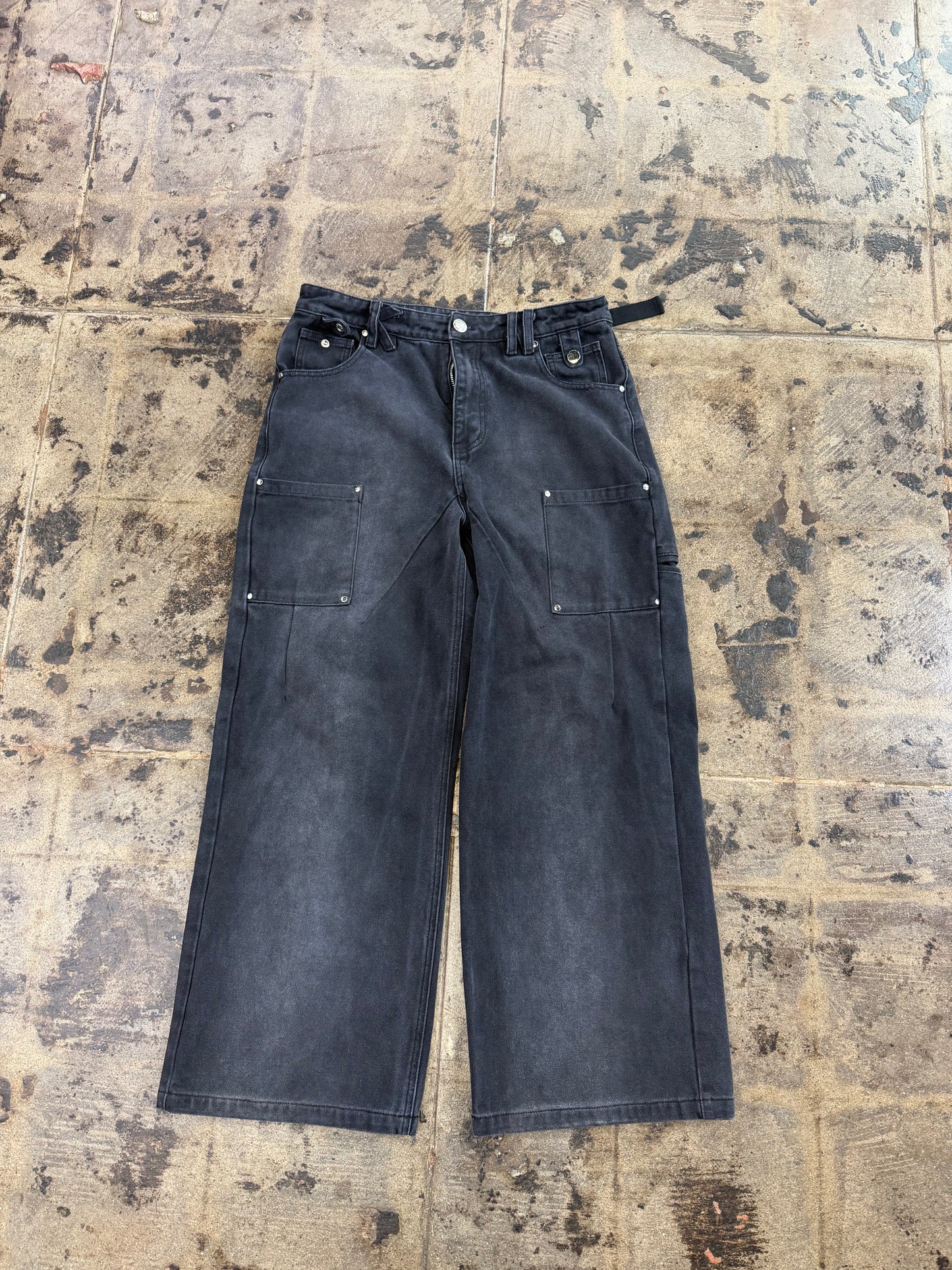 KNOWNAME CARGO BLACK PANTS
