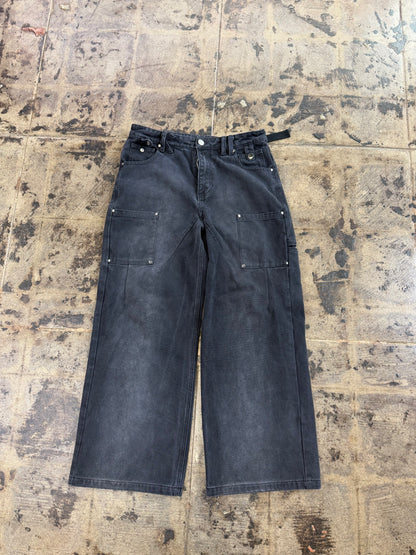 KNOWNAME CARGO BLACK PANTS