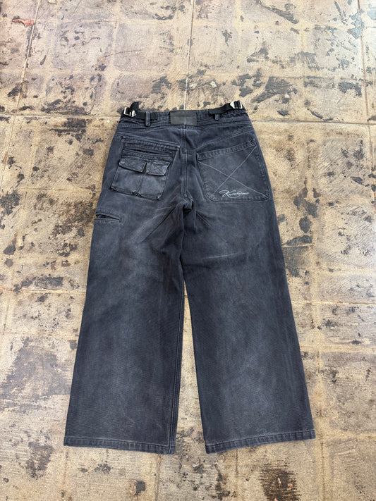 KNOWNAME CARGO BLACK PANTS