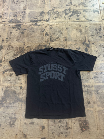 STUSSY BLACK SPORTS TEE (USED)