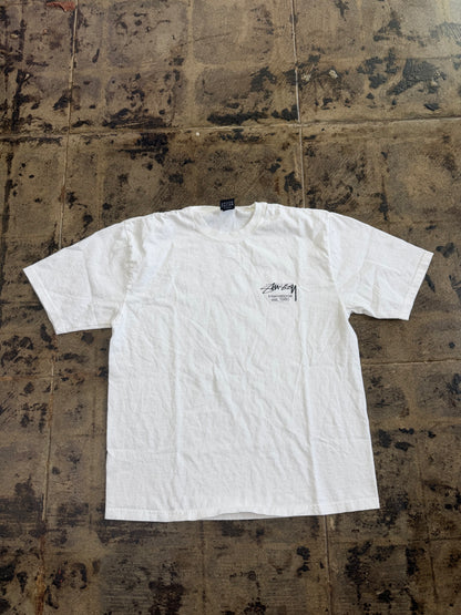 STUSSY DICE CLOCK WHITE TEE (USED)