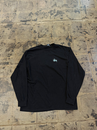 STUSSY BLK/BLUE L/S