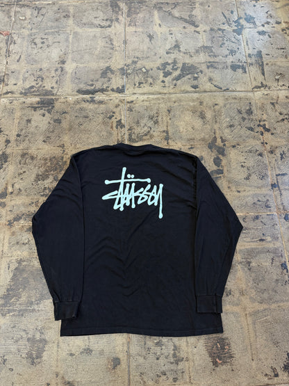 STUSSY BLK/BLUE L/S