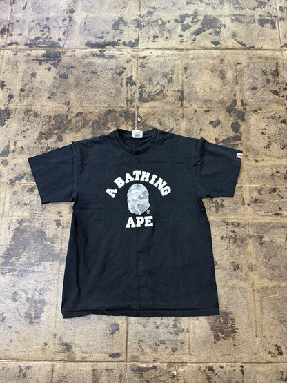 BAPE BLK/GREY CAMO COLLEGE TEE (USED)