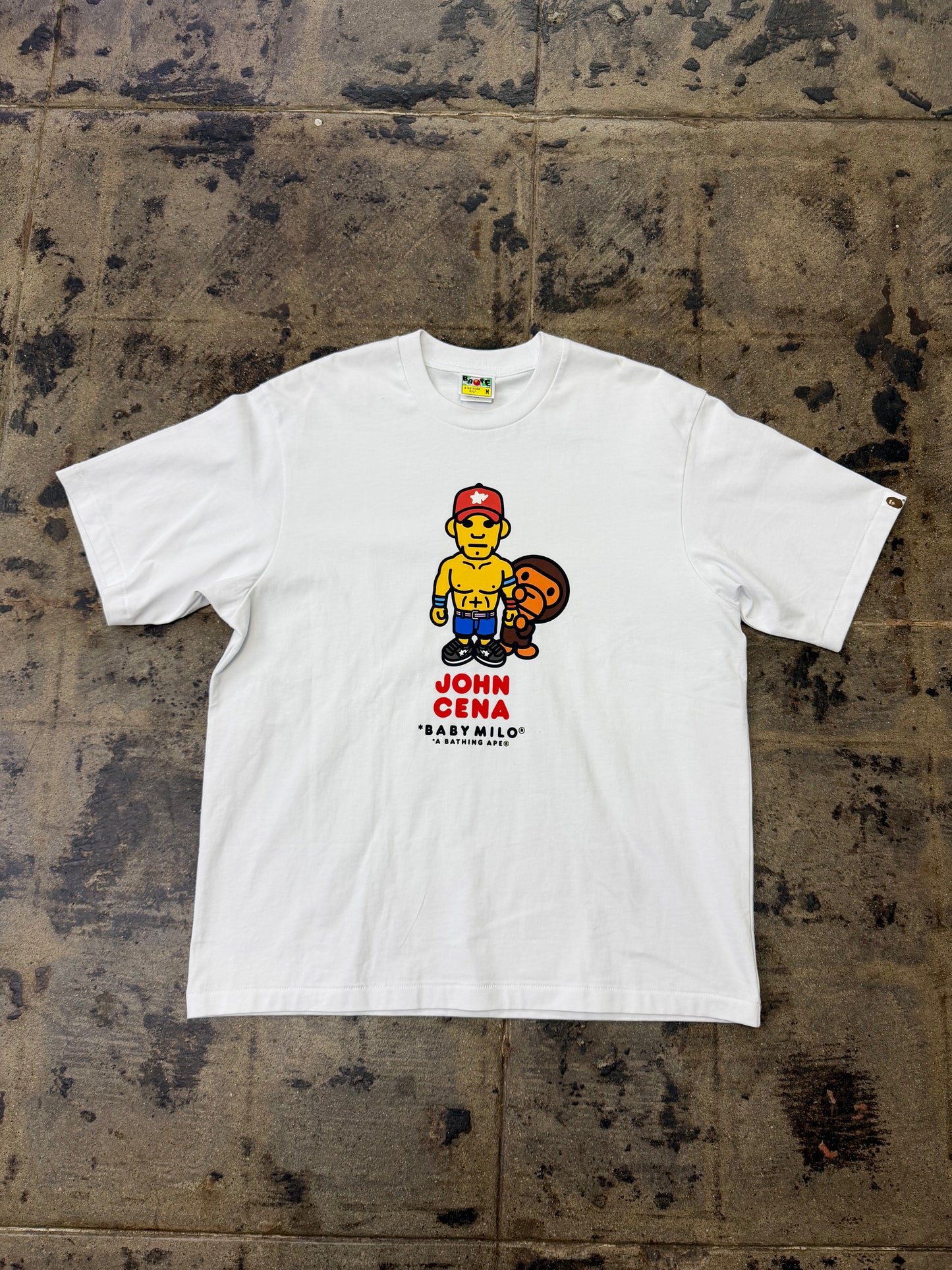 BAPE WWE JOHN CENA BABY MILO WHITE TEE