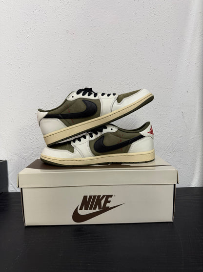 JORDAN 1 LOW TRAVIS SCOTT MEDIUM OLIVE (USED)