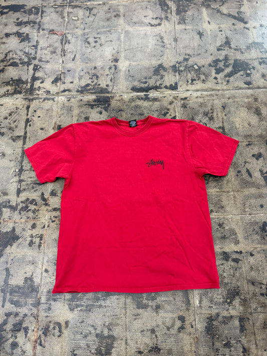 RED STUSSY 8BALL TEE