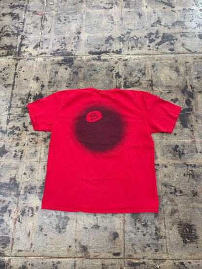 RED STUSSY 8BALL TEE