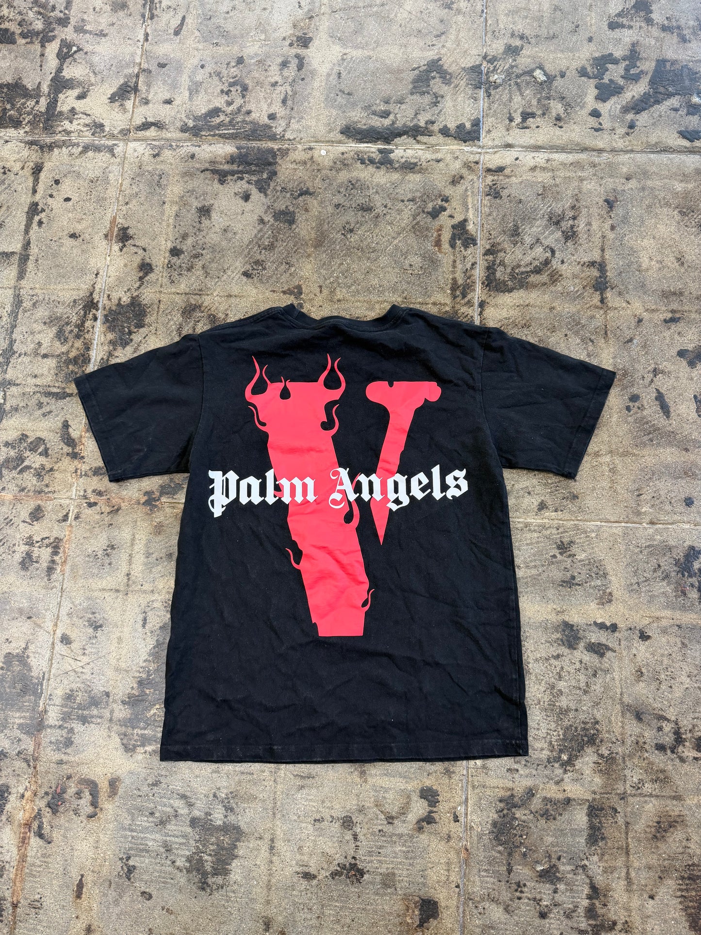 VLONE x PALM ANGELS DOUBLE SIDED BLK TEE