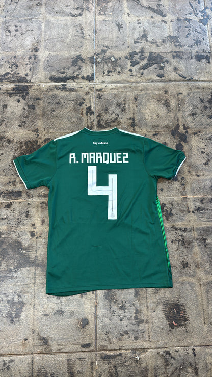 ADIDAS 2018 NATIONAL MEXICO WORLD CUP JERSEY #4 R. MARQUEZ