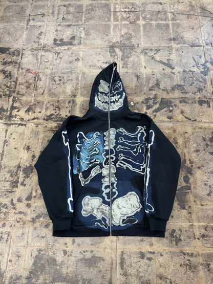 TRAVIS SCOTT FRAGMENT SKELTON GRAFFITI FULL ZIP HOODIE