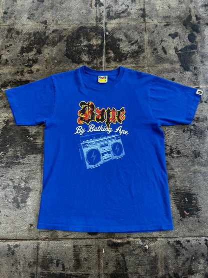 BAPE BOOMBOX BLUE TEE