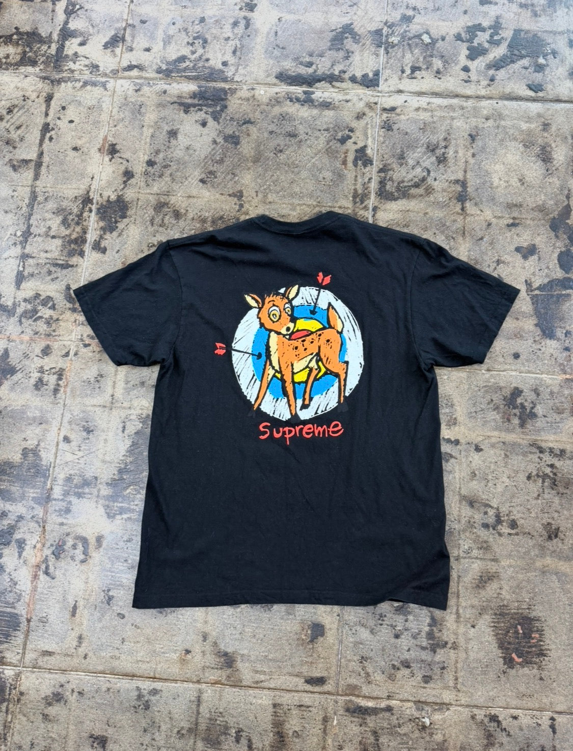 SUPREME BLACK DEER TEE