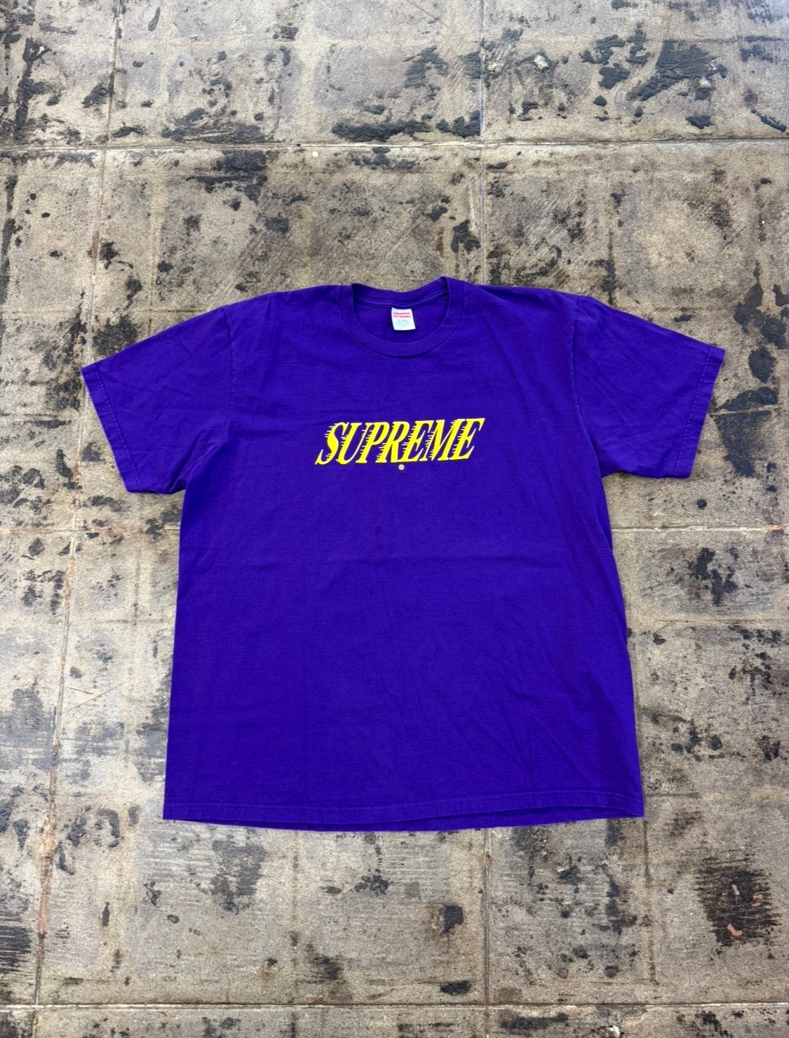 SUPREME SLAP SHOT PURPLE TEE