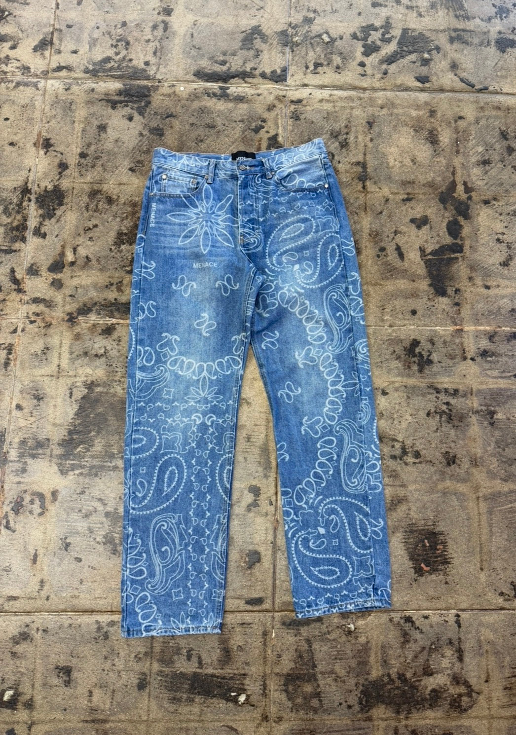 MENANCE LOS ANGELES BLUE PAISLEY JEANS
