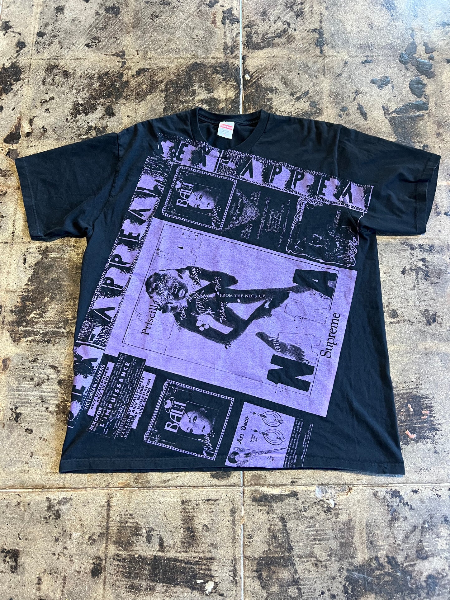 SUPREME COLLAGE BLACK TEE