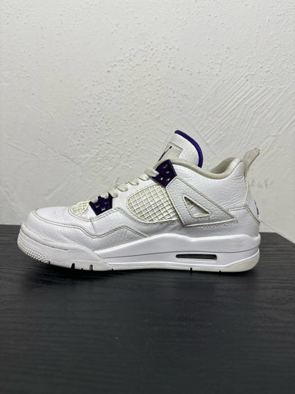 JORDAN 4 METALLIC PURPLE (USED NO BOX) SIZE: 5.5Y(7W)