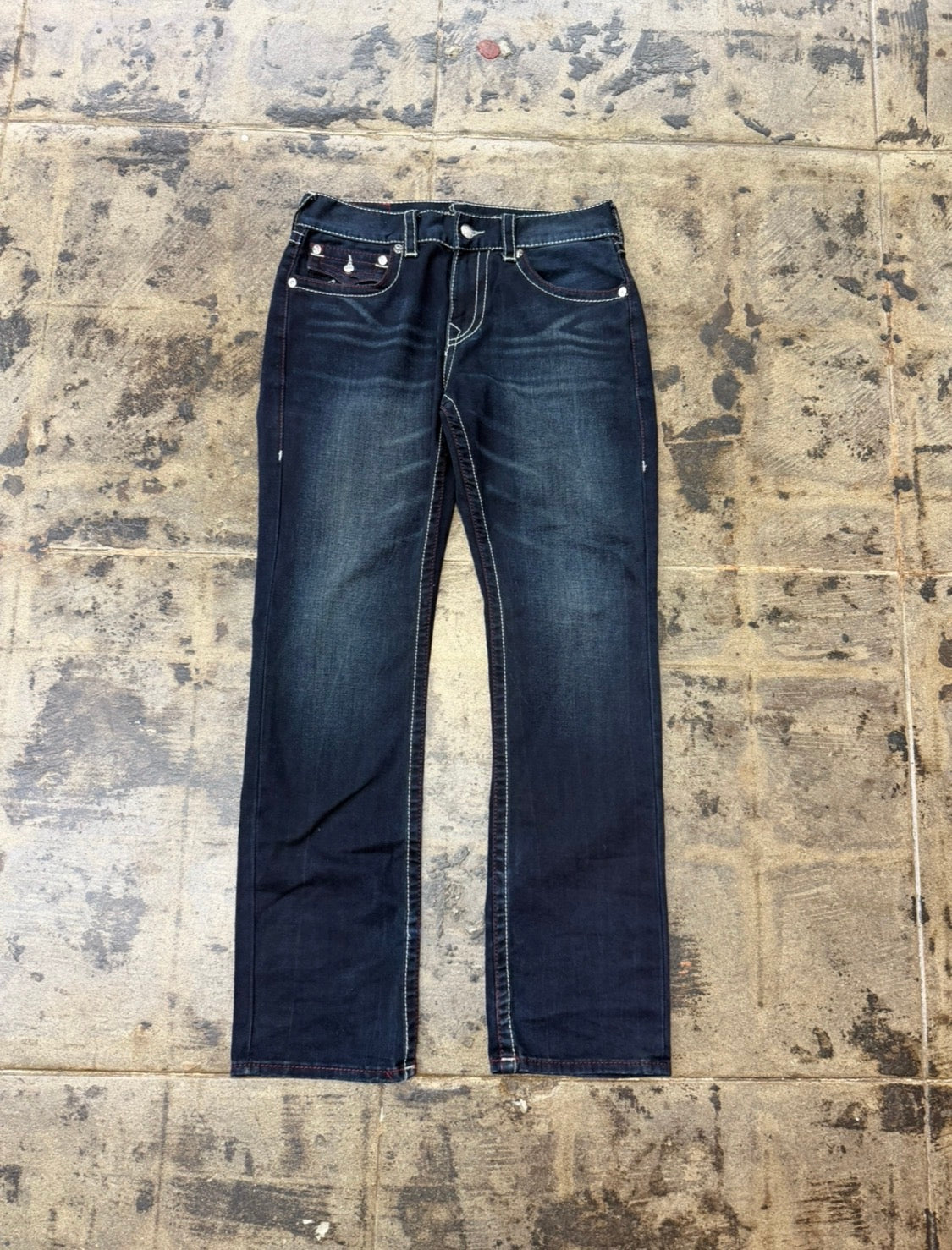 TRUE RELIGION DARK BLUE RELAXED STRAIGHT