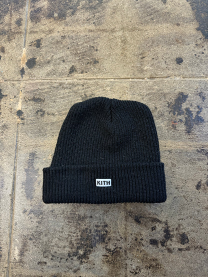 KITH BLACK BEANIE (USED)