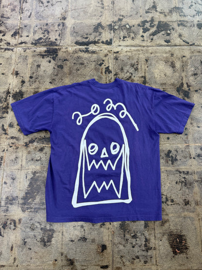 SUPREME ASSPIZZA PURPLE BOX LOGO TEE (USED)