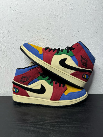 JORDAN 1 MID FEARLESS(USED,NB) / 11.5