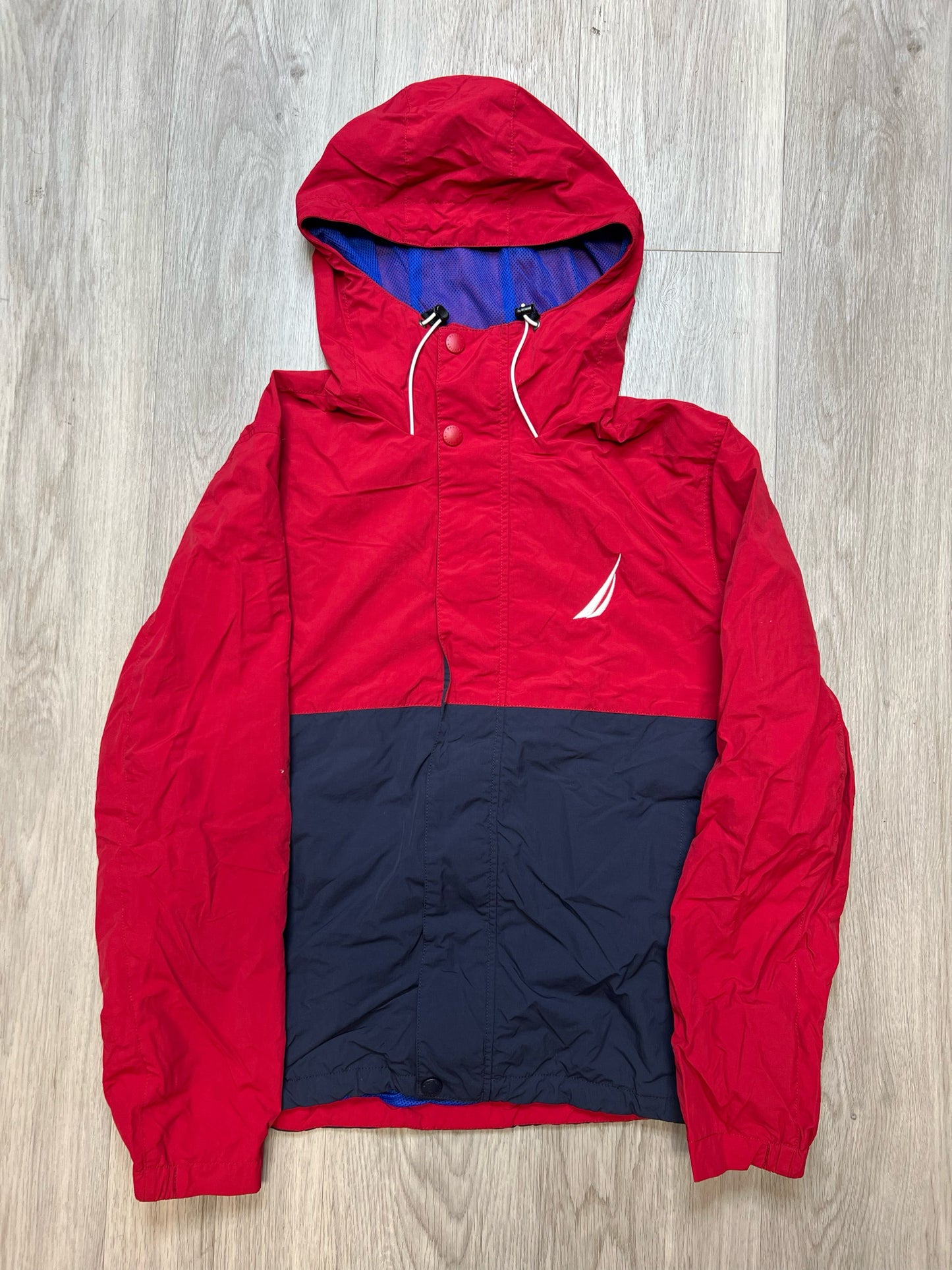 RED/NAVY BLUE NAUTICA SAILING ZIPUP SZ: S