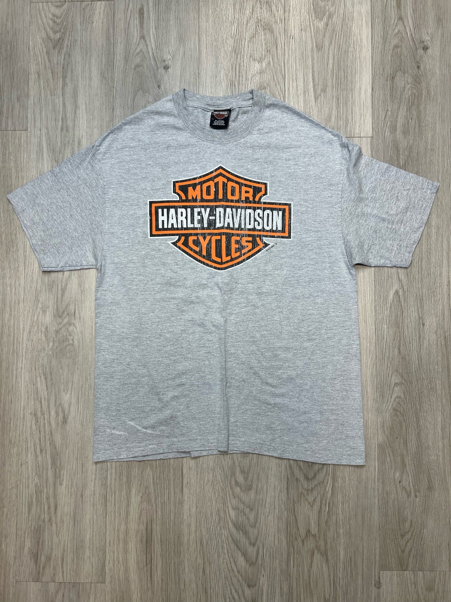 GRAY HARLEY DAVIDSON TEE SZ: XL