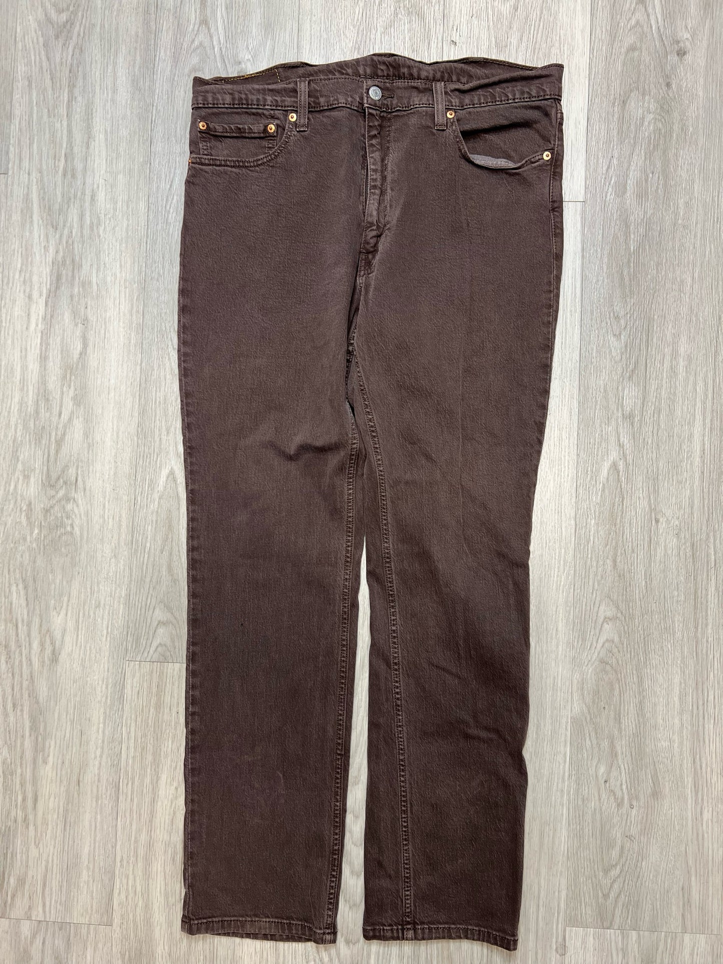 BROWN LEVIS 511 JEANS SZ: 38X32