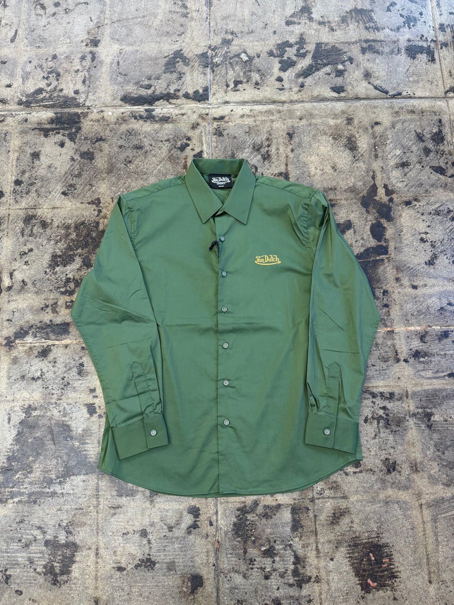 VON DUTCH GREEN BUTTON UP